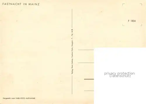 AK / Ansichtskarte Mainz_Rhein Mainzer Fastnacht Stadtbild mit Dom Mainz Rhein