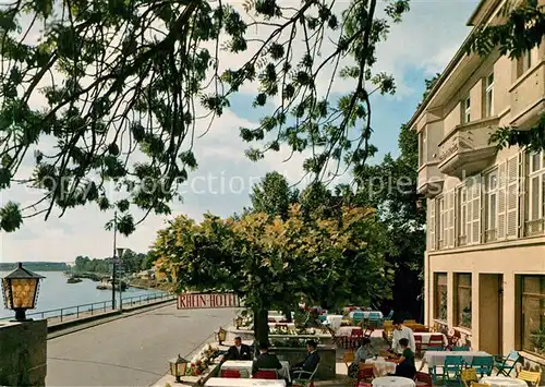 AK / Ansichtskarte Nierstein_Rhein Hotelbetriebe Platen Rheinhotel Terrasse Nierstein_Rhein