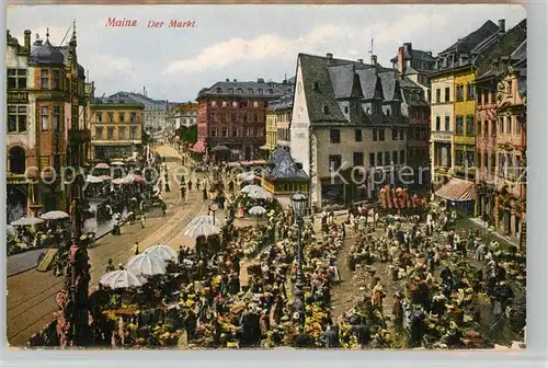 AK / Ansichtskarte Mainz_Rhein Marktplatz Mainz Rhein