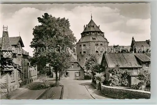 AK / Ansichtskarte Alzey Schillerplatz mit Blick zum Schloss Alzey