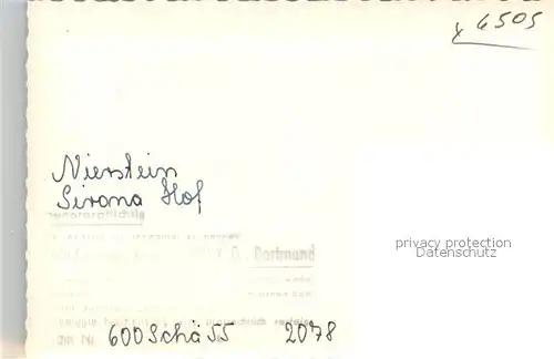 AK / Ansichtskarte Nierstein_Rhein Sironahof Gaststaette Restaurant Terrasse am Rhein Nierstein_Rhein