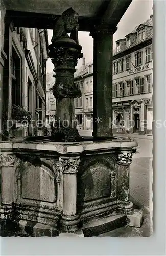 AK / Ansichtskarte Alzey Voelkerbrunnen am Deutschen Haus Alzey