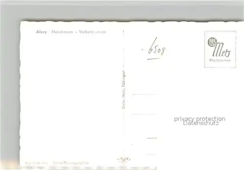 AK / Ansichtskarte Alzey Voelkerbrunnen am Deutschen Haus Alzey