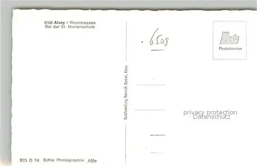 AK / Ansichtskarte Alzey St Marienschule Alzey