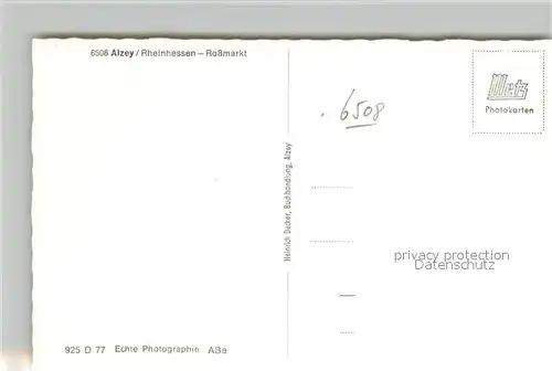 AK / Ansichtskarte Alzey Rossmarkt Fachwerkhaeuser Altstadt Alzey