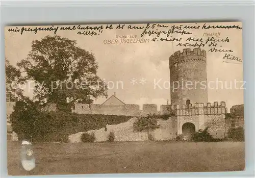 AK / Ansichtskarte Ober Ingelheim Malakoffturm Ringmauer Ober Ingelheim