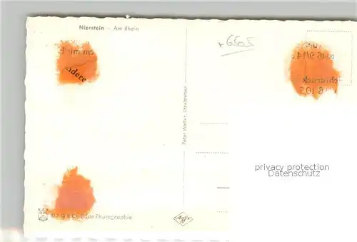 AK / Ansichtskarte Nierstein_Rhein Uferpartie am Rhein Binnenschiffahrt Nierstein_Rhein