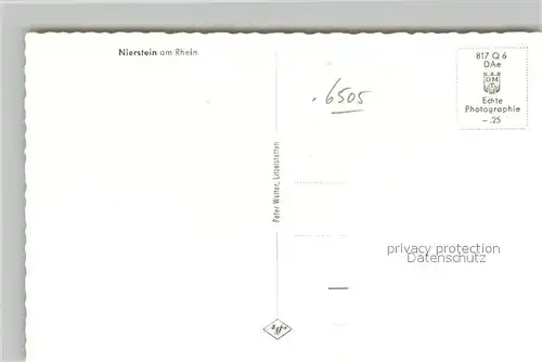AK / Ansichtskarte Nierstein_Rhein Uferpartie am Rhein Nierstein_Rhein