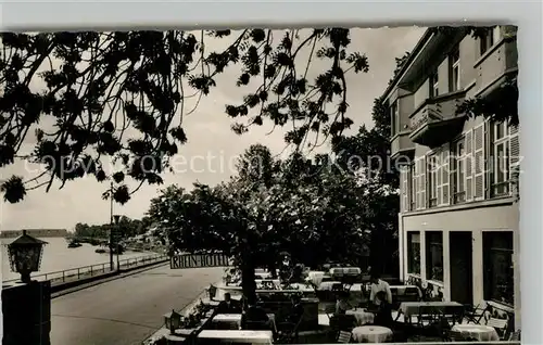 AK / Ansichtskarte Nierstein_Rhein Rheinhotel Restaurant Terrasse Nierstein_Rhein