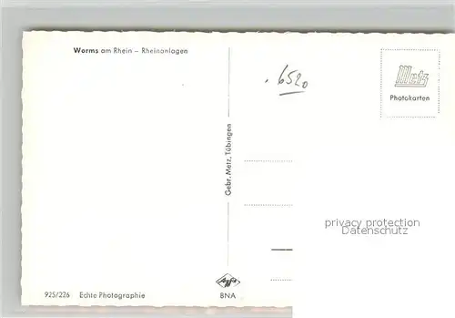 AK / Ansichtskarte Worms_Rhein Rheinlagen Schiffsanleger Worms Rhein
