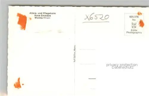 AK / Ansichtskarte Worms_Rhein Altersheim Pflegeheim Haus Emmaus Speiseraum Worms Rhein