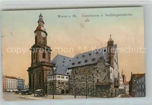 AK / Ansichtskarte Worms_Rhein Cornelianum und Dreifaltigkeitskirche Worms Rhein