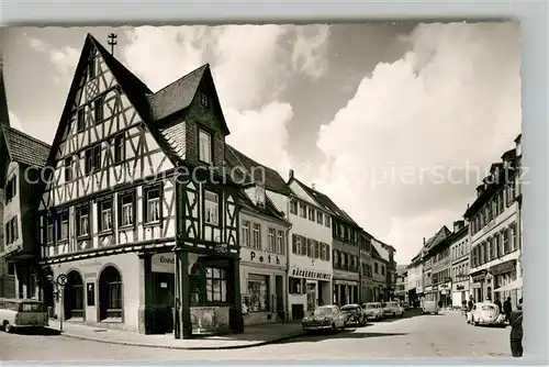 AK / Ansichtskarte Alzey Deutsches Haus Fachwerkhaus am Fischmarkt Voelkerbrunnen Alzey