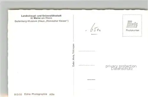 AK / Ansichtskarte Mainz_Rhein Gutenberg Museum Haus Roemischer Kaiser Mainz Rhein