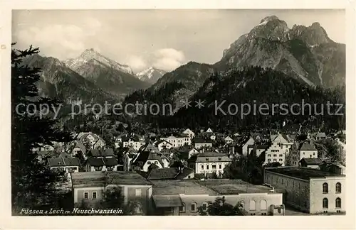 AK / Ansichtskarte Fuessen_Allgaeu mit Neuschwanstein Fuessen Allgaeu