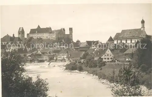 AK / Ansichtskarte Fuessen_Allgaeu Kirche und Schloss Fuessen Allgaeu