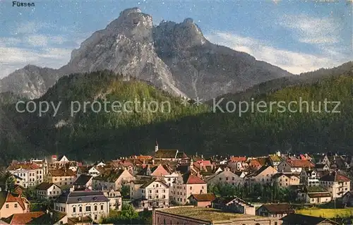 AK / Ansichtskarte Fuessen_Allgaeu mit Saeuling Fuessen Allgaeu