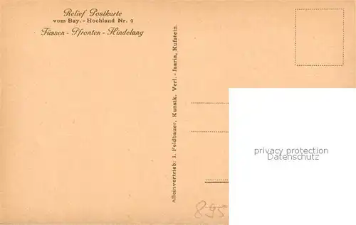 AK / Ansichtskarte Fuessen_Allgaeu Panoramakarte mit Pfronten und Hindelang Fuessen Allgaeu