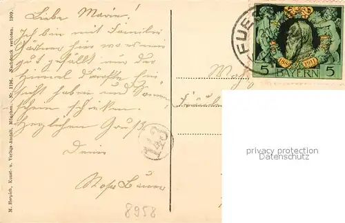 AK / Ansichtskarte Fuessen_Allgaeu mit Kirche und Schloss Fuessen Allgaeu