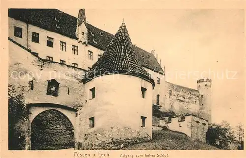 AK / Ansichtskarte Fuessen_Allgaeu Aufgang zum Hohen Schloss Fuessen Allgaeu