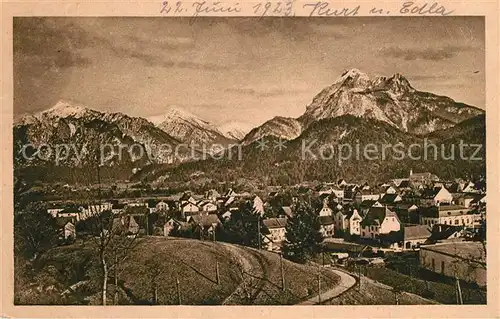 AK / Ansichtskarte Fuessen_Allgaeu Panorama mit Saeuling Fuessen Allgaeu