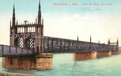 AK / Ansichtskarte Kehl_Rhein Rheinbruecke Kehl_Rhein