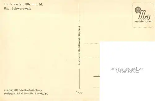AK / Ansichtskarte Hinterzarten Panorama Hinterzarten