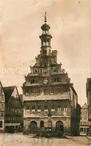 AK / Ansichtskarte Esslingen_Neckar Rathaus Brunnen Esslingen Neckar