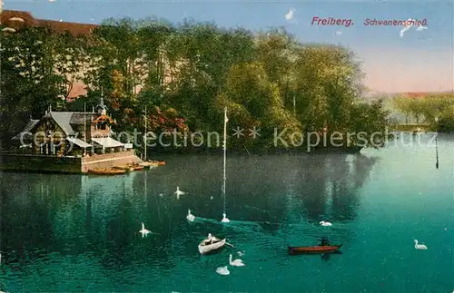 AK / Ansichtskarte Freiberg_Sachsen Schwanenschloss Freiberg Sachsen