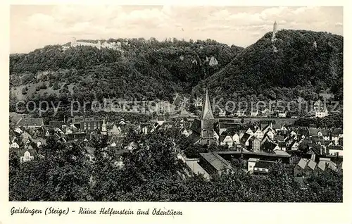 AK / Ansichtskarte Geislingen_Steige Ruine Helfenstein Geislingen_Steige