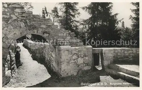 AK / Ansichtskarte Geislingen_Steige Burgruine Helfenstein Geislingen_Steige