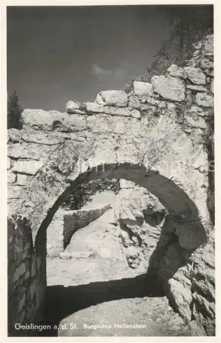 AK / Ansichtskarte Geislingen_Steige Burgruine Helfenstein Geislingen_Steige