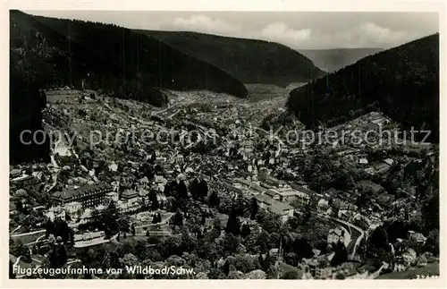 AK / Ansichtskarte Wildbad_Schwarzwald Fliegeraufnahme Wildbad_Schwarzwald