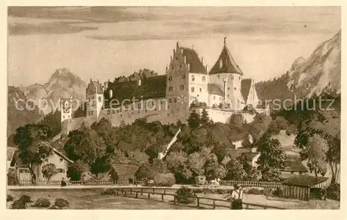 AK / Ansichtskarte Fuessen_Allgaeu Hohes Schloss Fuessen Allgaeu