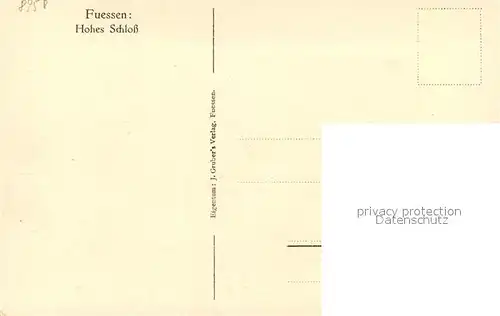 AK / Ansichtskarte Fuessen_Allgaeu Hohes Schloss Fuessen Allgaeu