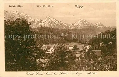 AK / Ansichtskarte Bad_Faulenbach mit Schlicke Vilser Koegel Rossberg Bad_Faulenbach