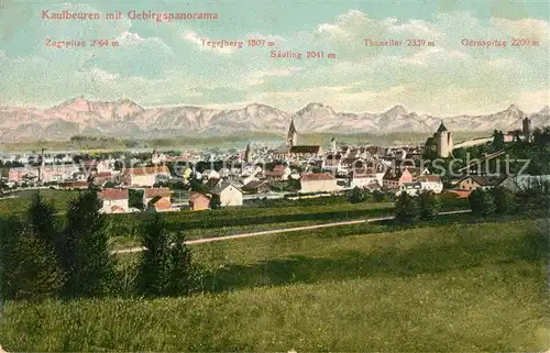 AK / Ansichtskarte Kaufbeuren Panorama mit Schloss und Kirche Kaufbeuren