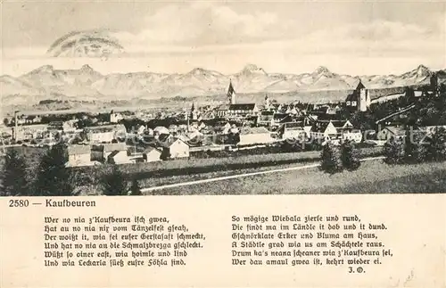AK / Ansichtskarte Kaufbeuren Panorama mit Schloss und Kirche Kaufbeuren