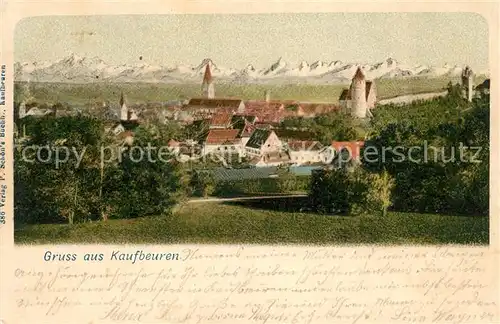 AK / Ansichtskarte Kaufbeuren Panorama Kirche Schloss Kaufbeuren