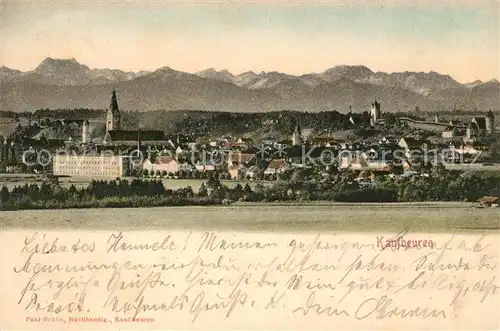 AK / Ansichtskarte Kaufbeuren Panorama mit Kirche Kaufbeuren