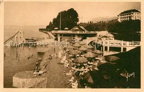 AK / Ansichtskarte Evian les Bains_Haute_Savoie La plage Evian les Bains_Haute