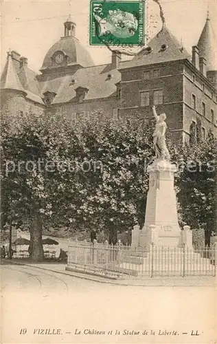 AK / Ansichtskarte Vizille Le Chateau et la Statue de la Liberte Vizille