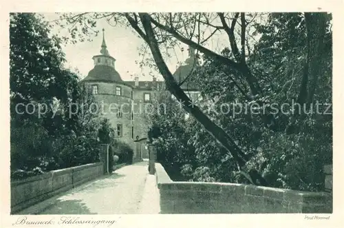 AK / Ansichtskarte Creglingen Schloss Brauneck Schlosseingang Creglingen