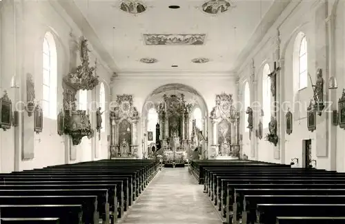 AK / Ansichtskarte Erkheim Kath Kirche Inneres Erkheim