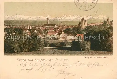 AK / Ansichtskarte Kaufbeuren mit Schloss und Kirche Kaufbeuren