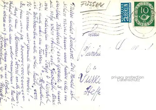 AK / Ansichtskarte Fuessen_Allgaeu Schloss Fuessen Allgaeu