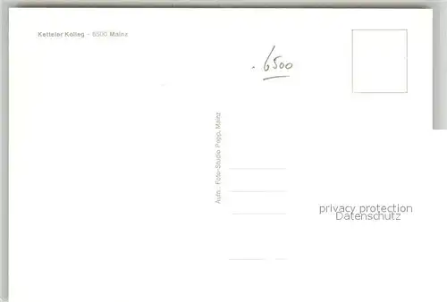 AK / Ansichtskarte Mainz_Rhein Ketteler Kolleg Mainz Rhein
