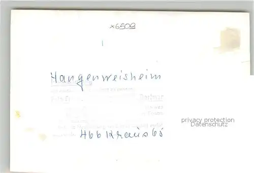 AK / Ansichtskarte Hangen Weisheim Kirche Hangen Weisheim