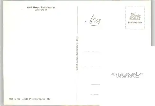 AK / Ansichtskarte Alzey Altersheim Alzey