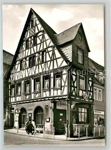 AK / Ansichtskarte Alzey Voelkerbrunnen Deutsches Haus Fachwerkhaus am Fischmarkt Alzey